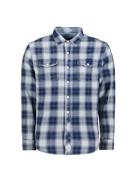 True Grit Long Sleeve 2 Pocket Shirt - Indigo