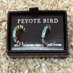 Turquoise Gold Stud Earrings order at boltranchstore.com
