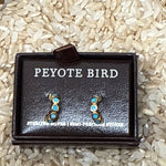 Turquoise Gold Stud Earrings order at boltranchstore.com