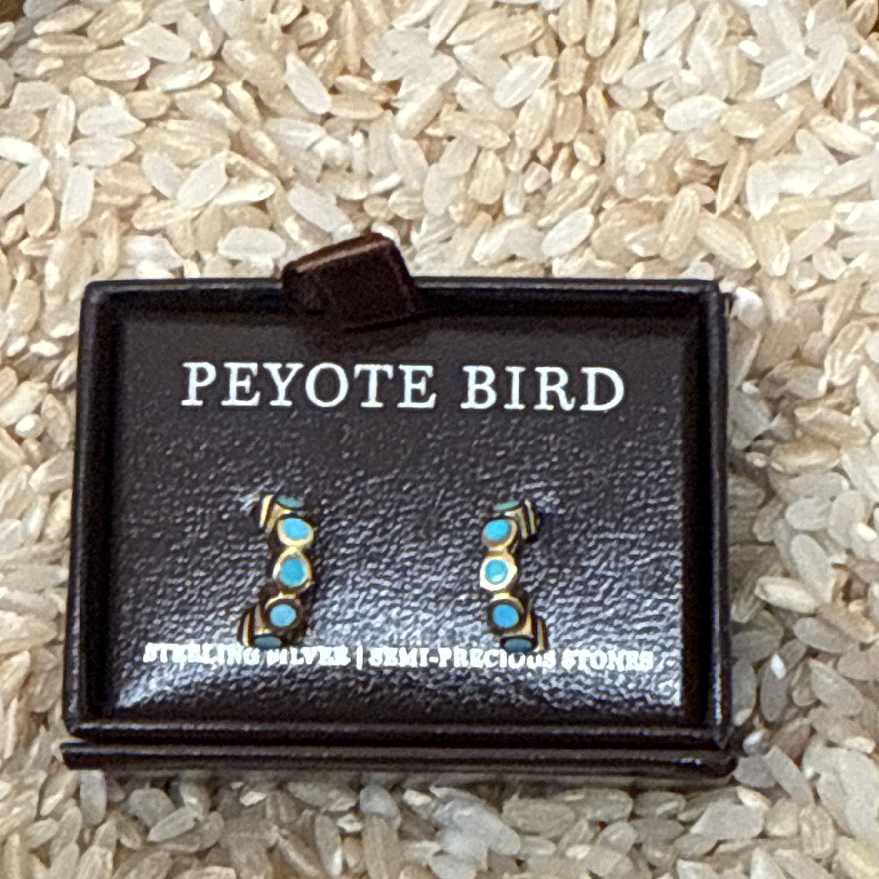 Turquoise Gold Stud Earrings order at boltranchstore.com