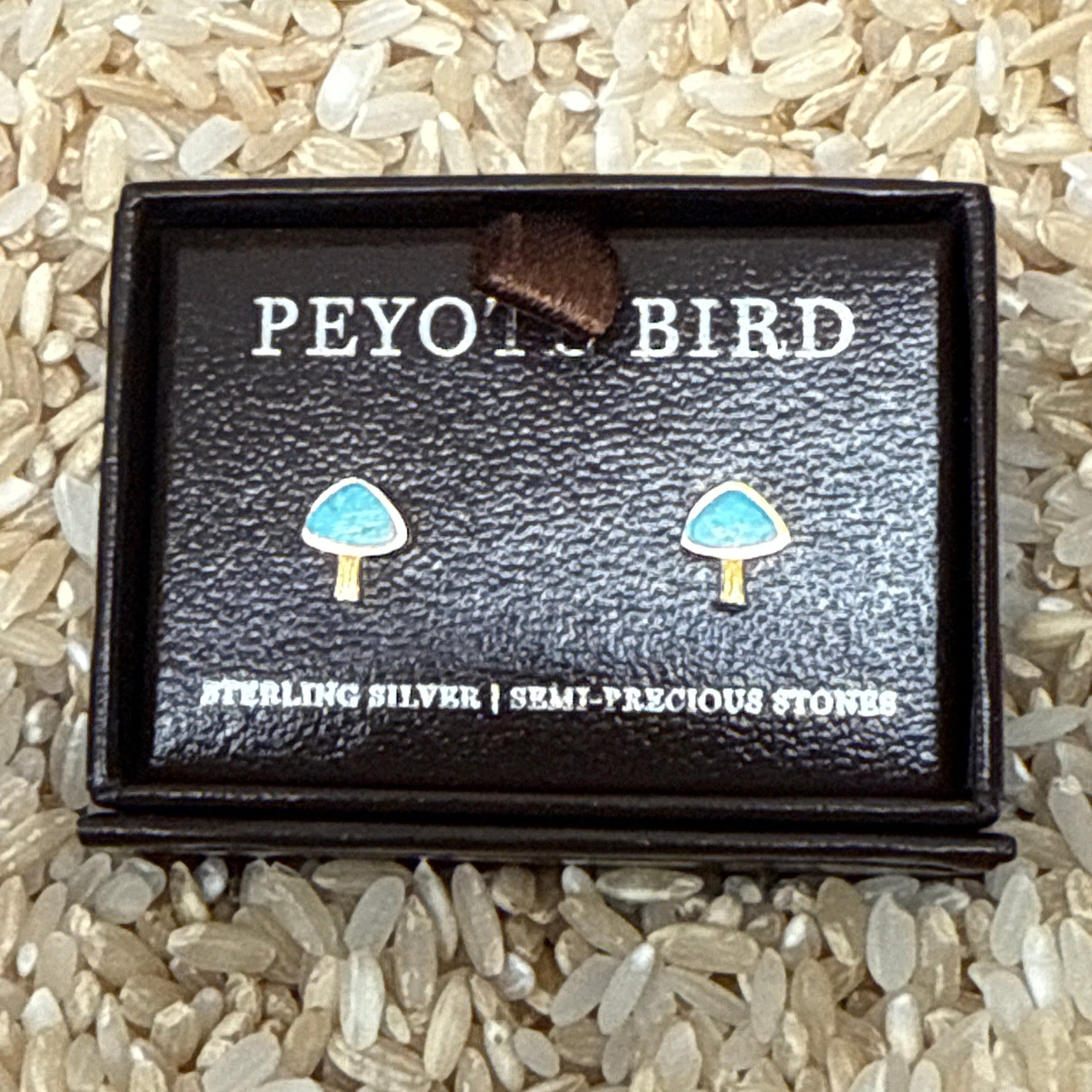 Turquoise Gold Stud Earrings order at boltranchstore.com