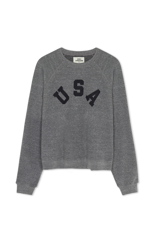 USA Raglan Crew