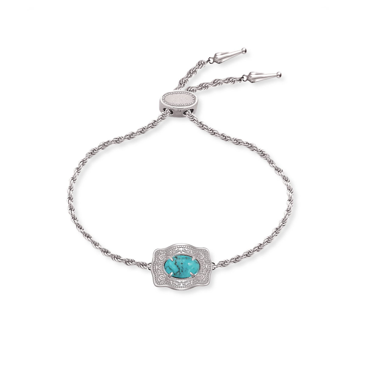 Ultra Mini Belt Buckle Bracelet (Oasis) - Silver free shipping Boltranchstore.com
