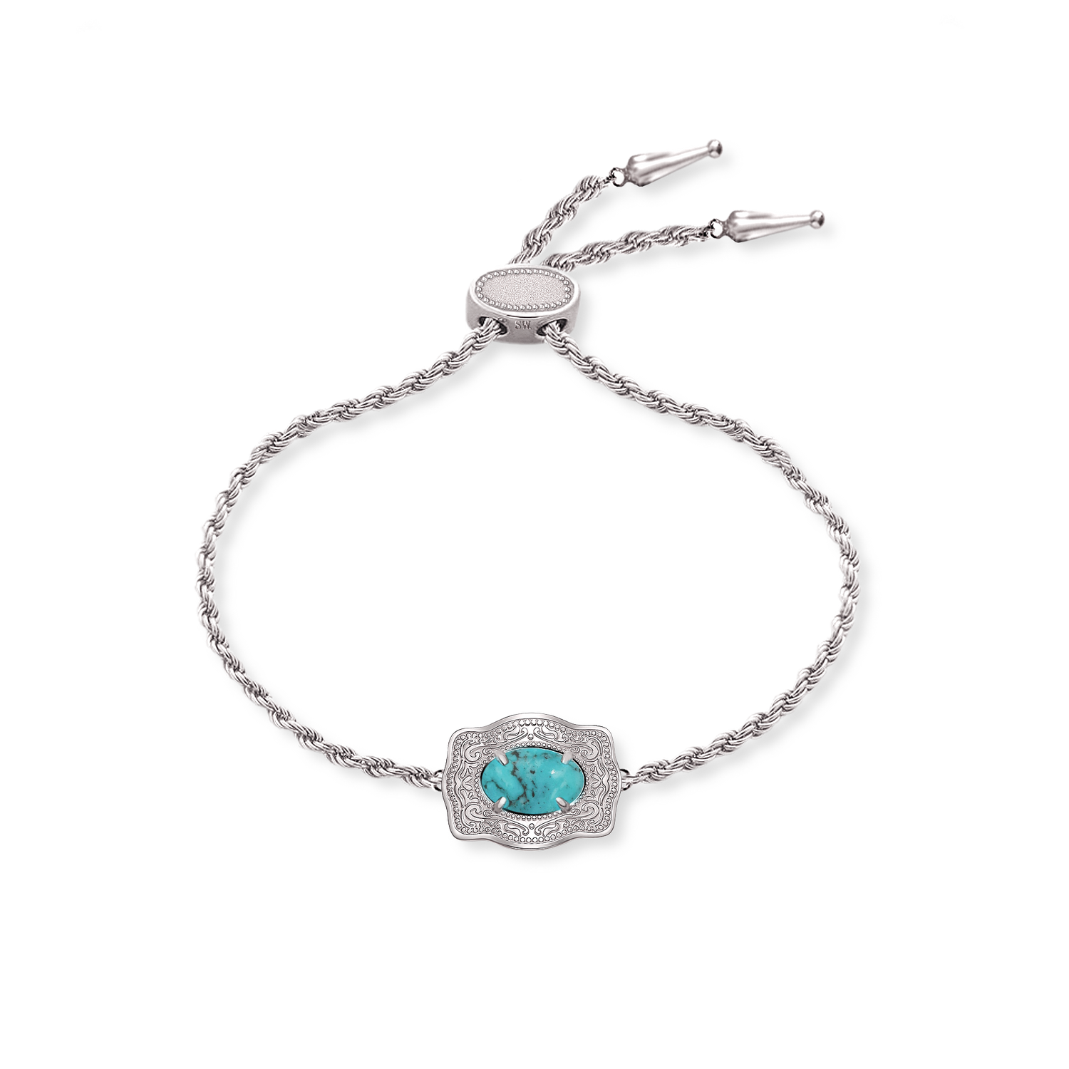 Ultra Mini Belt Buckle Bracelet (Oasis) - Silver free shipping Boltranchstore.com