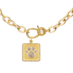 Makhala Dog Paw Square Charm