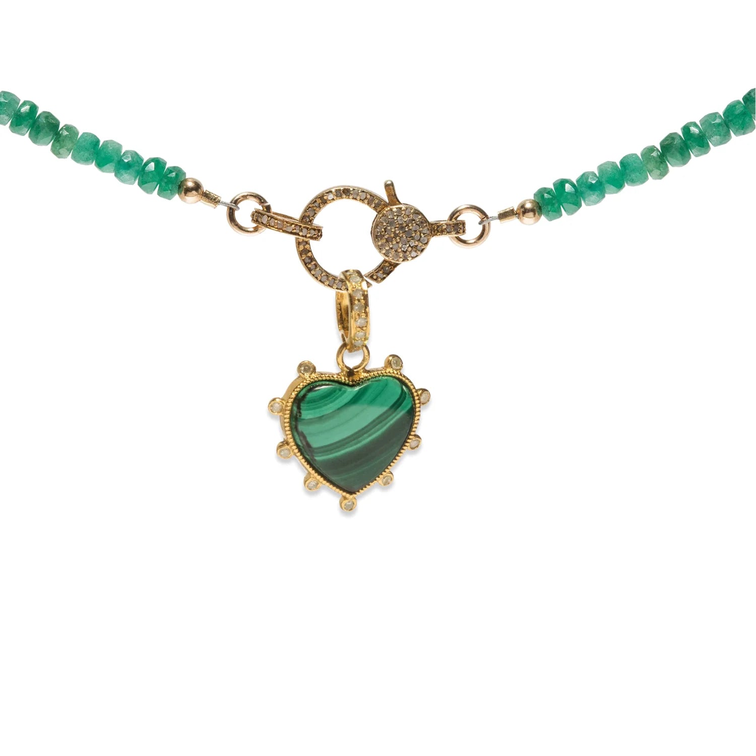 Makhala Heart Malachite Charm