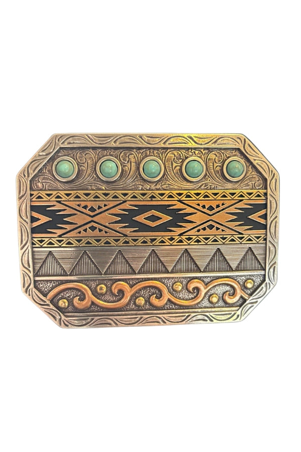 Ariat Buckle Rectangle Multi Finish Engraved Design Buckle