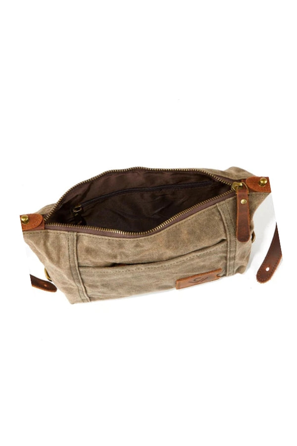 Waxed Canvas Dopp Kit Bag