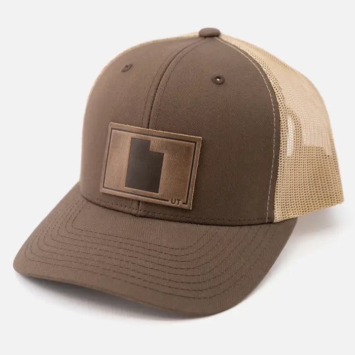 Utah Silhouette Leather Patch Hat