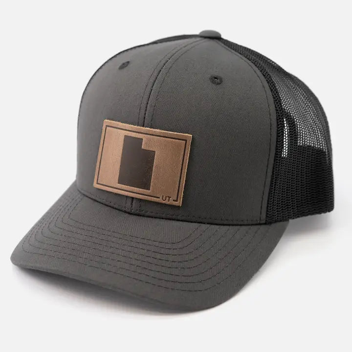 Utah Silhouette Leather Patch Hat