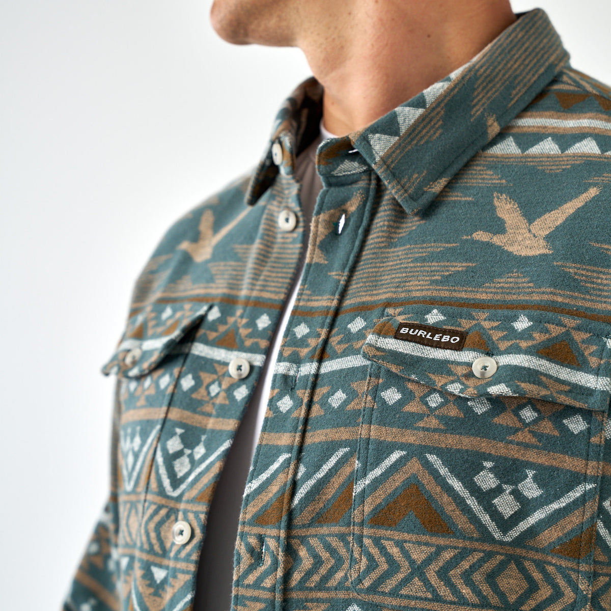 Burlebo Mens Vintage Heavyweight Flannel Shirt