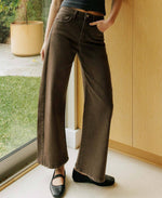 Vervet Super High Rise Barrel Jeans in toast in distressed in boltranchstore.com