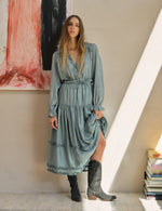 Penelope Chilvers Goldie Paloma Suede Boot cowgirl boot for rodeo season and Park City evenings
