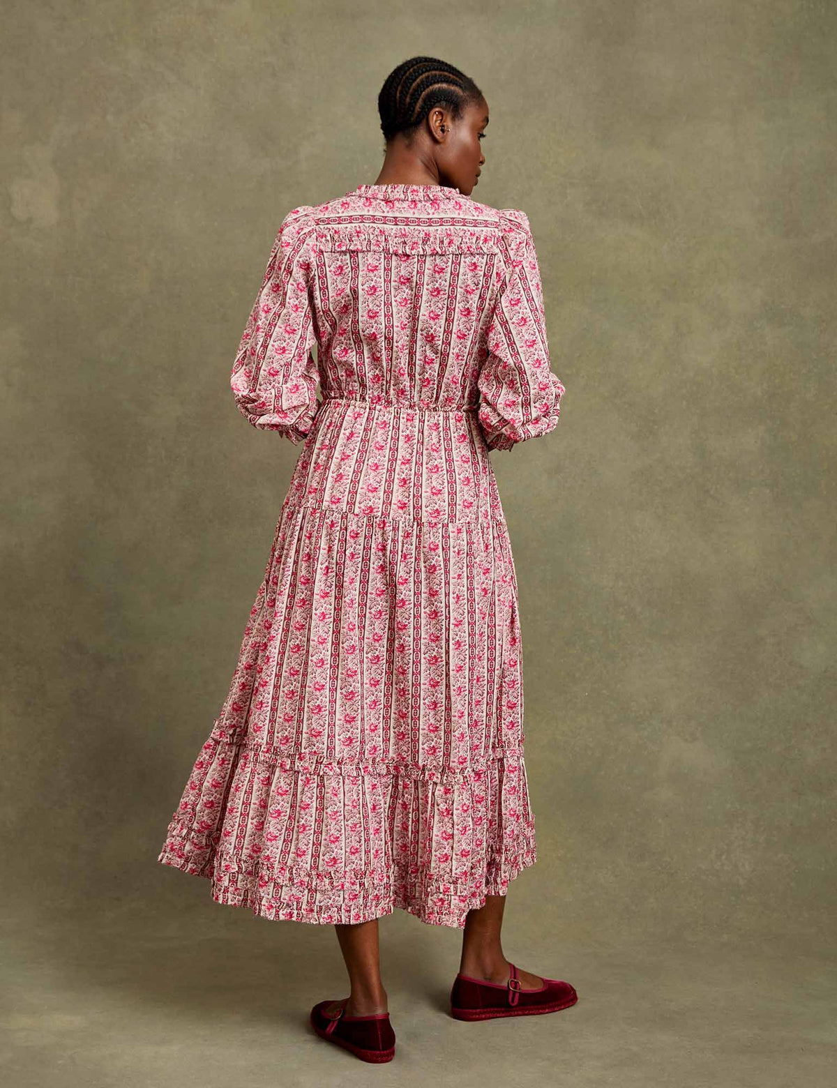 Penelope Chilvers Vilanova Dress flowing tiered skirt with gentle gathering through the body ranch wear