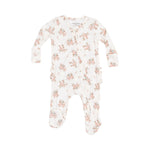 Vintage Rosebuds 2 Way Zipper Ruffle Back Footie Find this at Boltranchstore.com