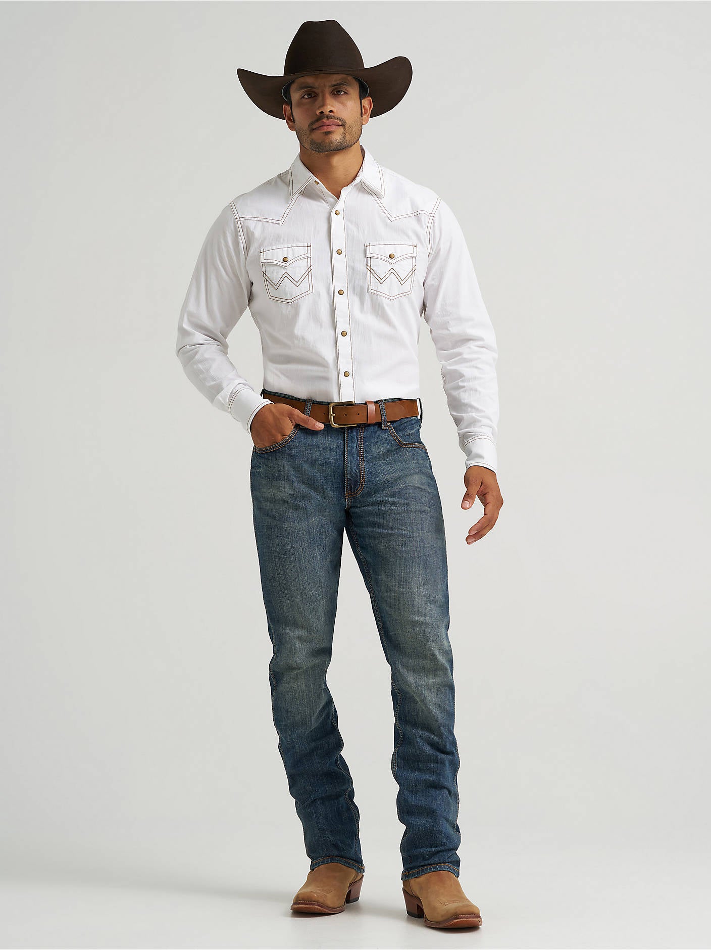Western mens clothing rodeo Utah fashion Wrangler Mens Retro Slim Fit Straight Leg Jean Bozeman SKU WLT88BZ