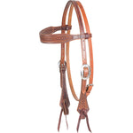 Weathered Antique Browband Headstall with Mini Basket Tooling  Find this at Boltranchstore.com