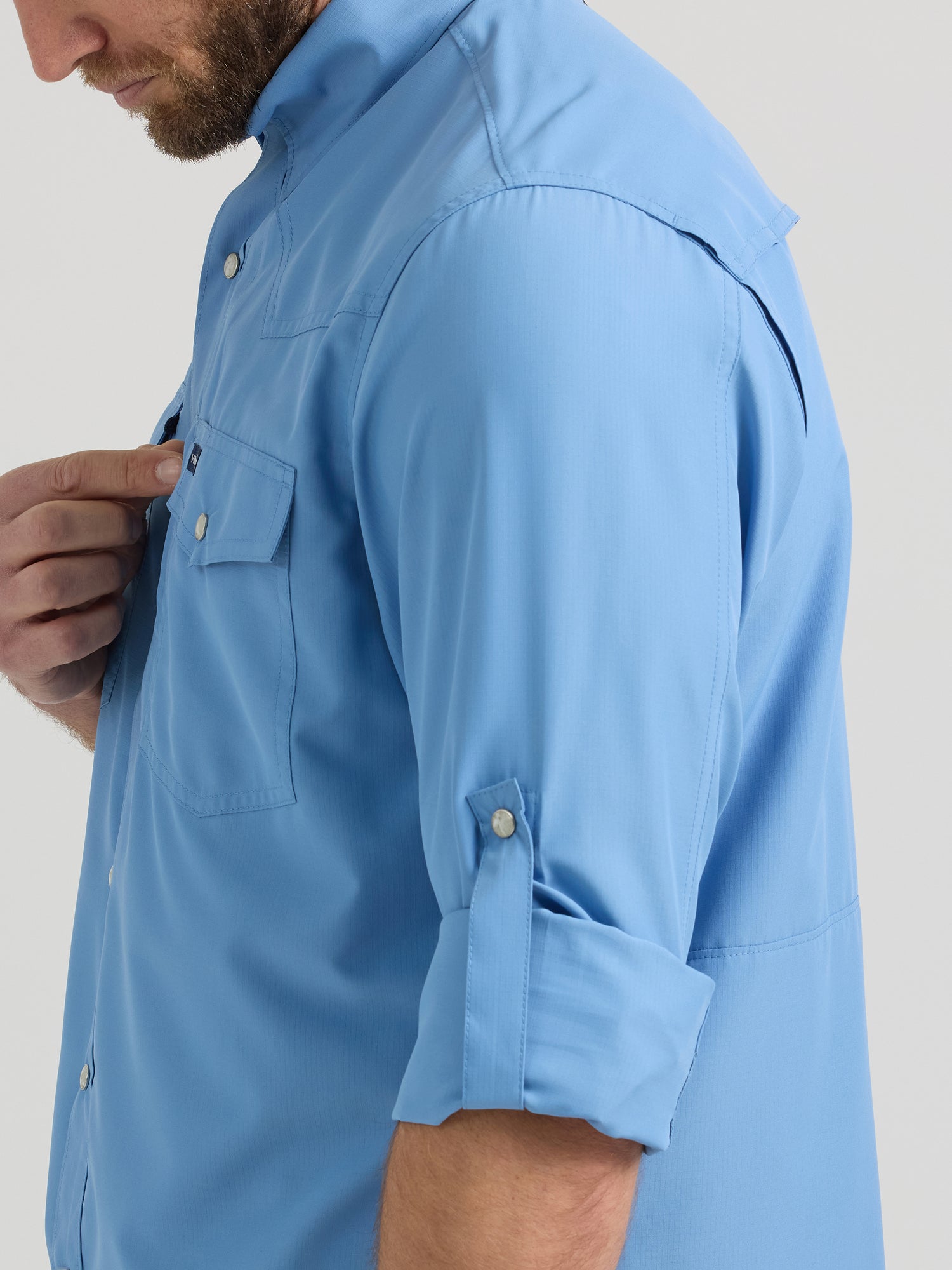 Wrangler Mens Performance LS Solid Shirt