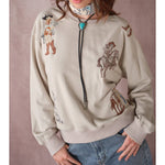 Western Embroidered Graphic Sweatshirt western wear womens bolt ranch store 23230t
