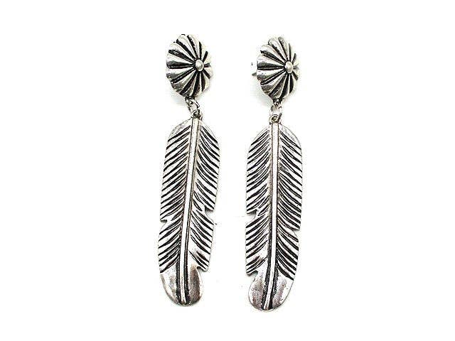 Western Feather Design Earring find at boltranchstore.com free shipping