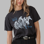 Wild & Free Wide Boy Tee - Black Find this at Boltranchstore.com