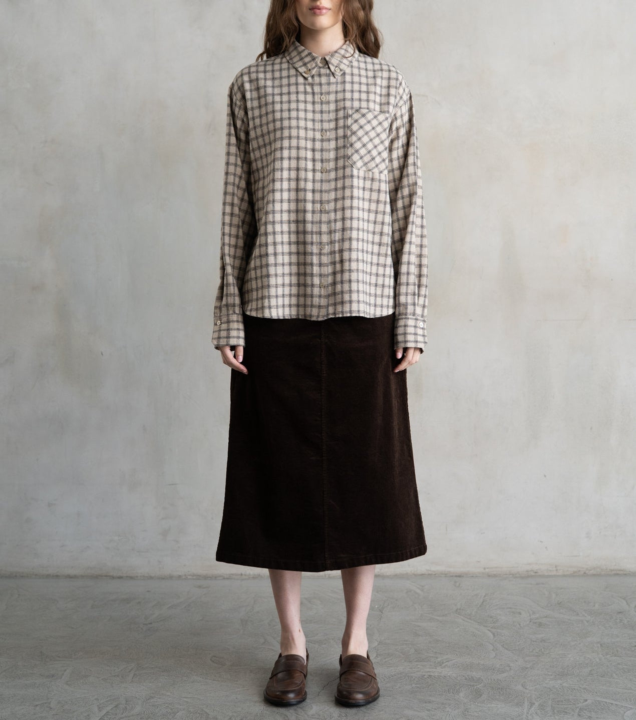 Windowpane Pocket Shirt buy at boltranchstore.com western boutique Elle Grey womens western plaid clothing fall
