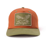 Seager Wingspan Snapback Maroon Green high profile structured crown ranch wear