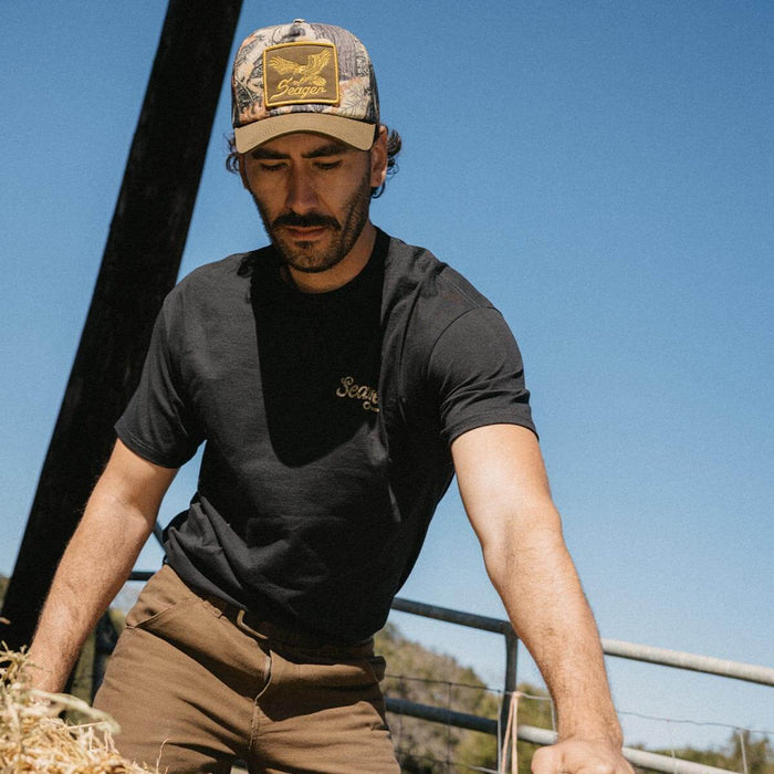 Seager Wingspan Trucker Camo Snapback Hat