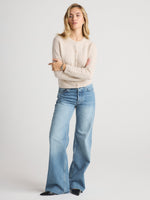 W Cashmere AURELIA Cardigan Oatmeal versatile layer for cowgirl style and everyday western wear Park City