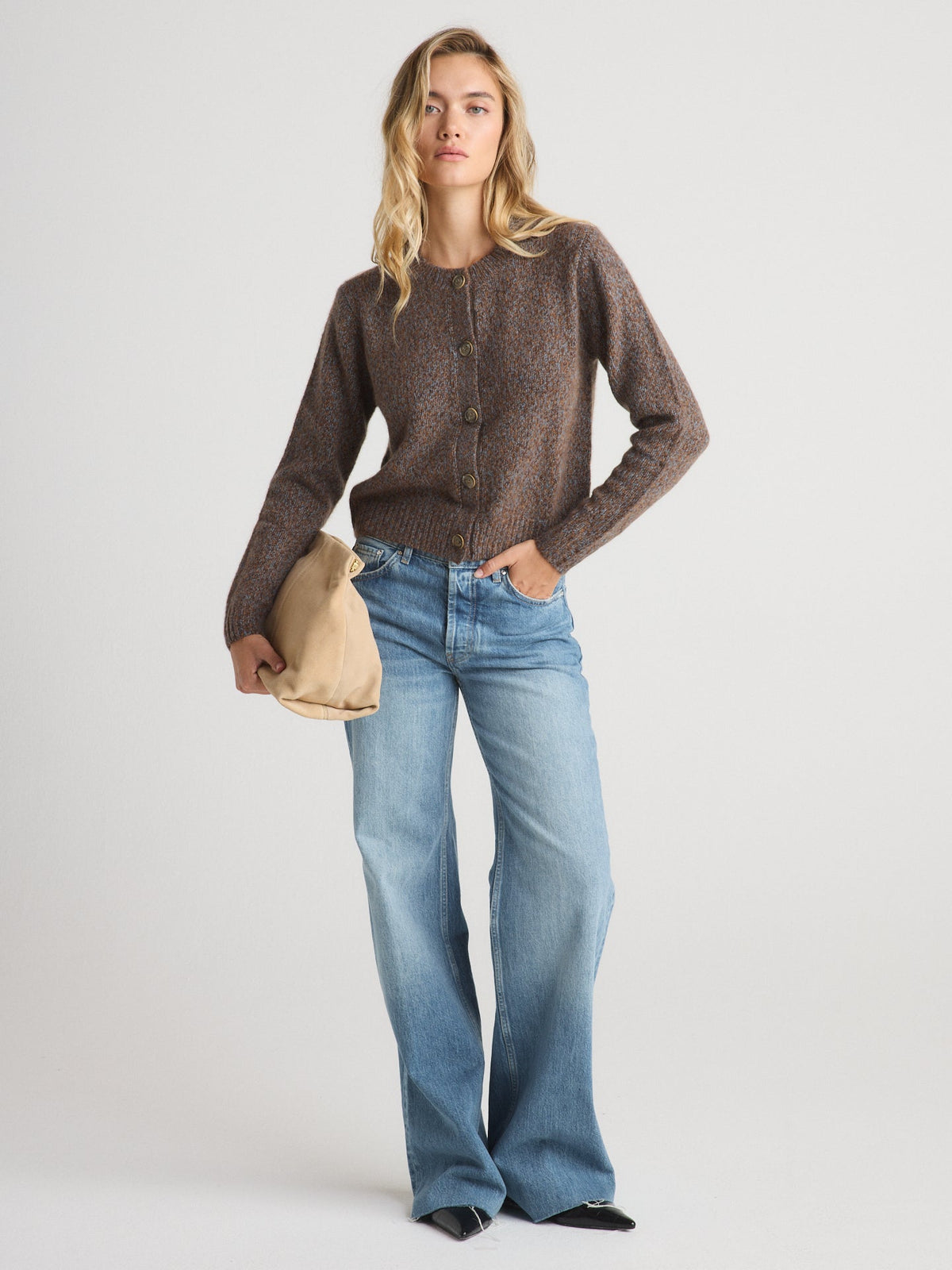 W Cashmere PHOEBE Cardigan Jay soft 5 gauge cashmere silk knit for rodeo and everyday western fashion Park City