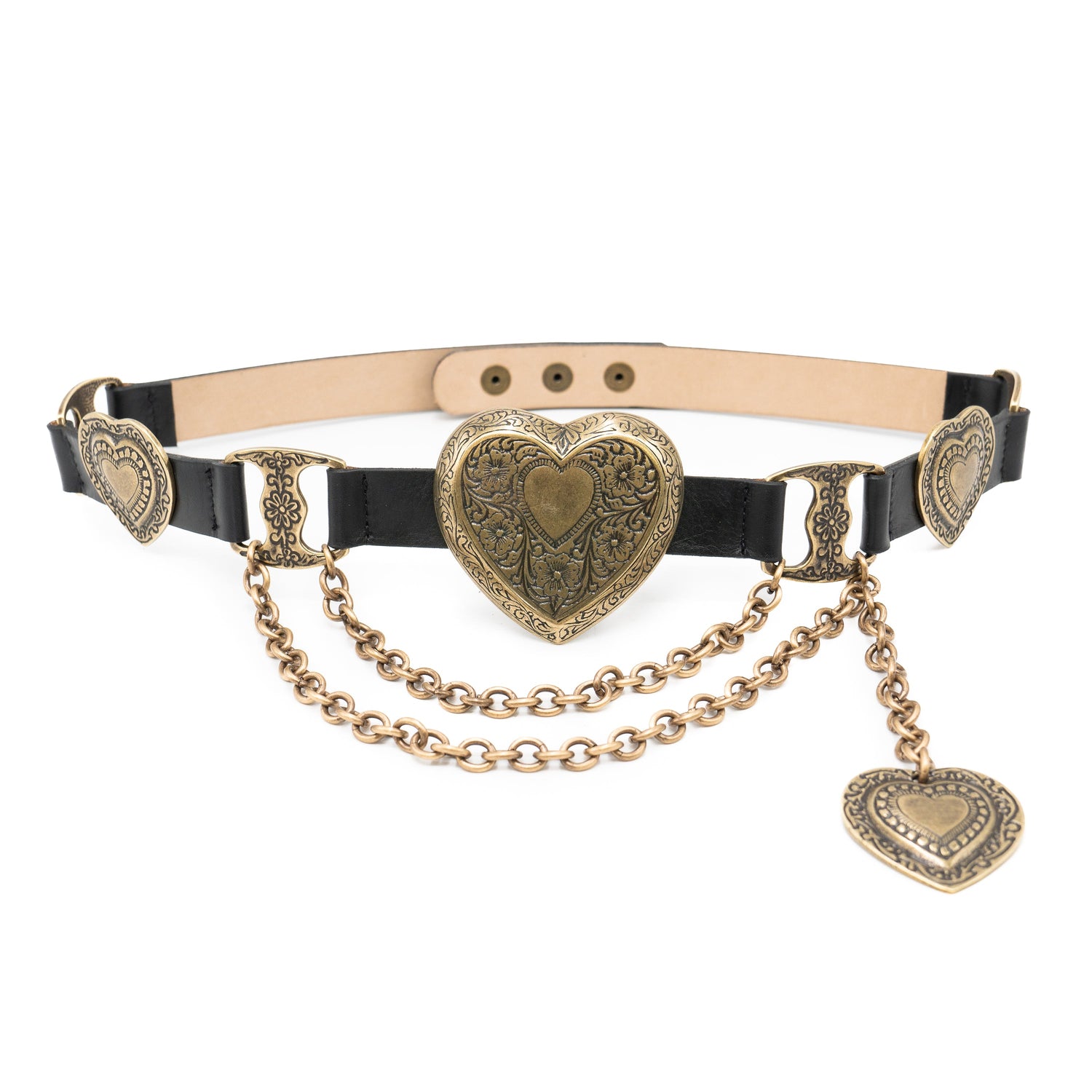 Womens Mia Heart Belt Brass dress belt fancy belt free shipping at boltranchstore.com