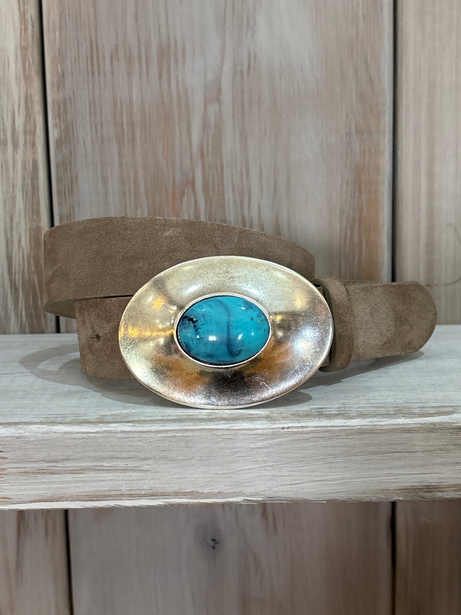 Womens Taupe Belt with Silver Buckle streets ahead anthropologie belt concho turquoise Boltranchstore.com Western Fashion