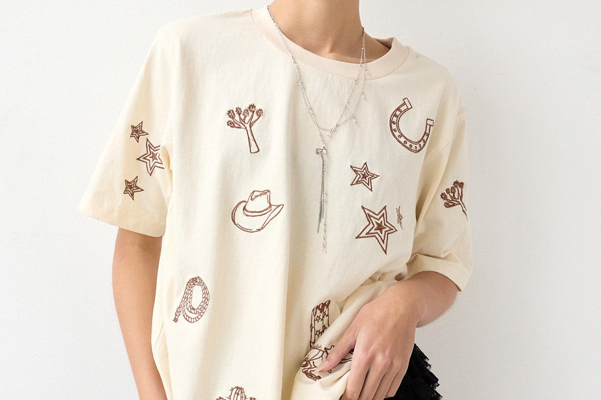 Womens Western Embroidered Tee Buy at boltranchstore.com western wear free shipping