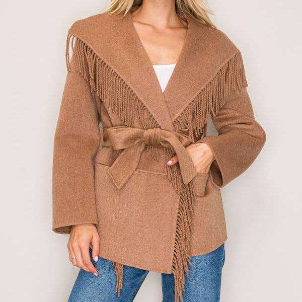 Womens western boutique Utah Wool Fringe Wrap Jacket C2047 Bolt ranch store free shipping Wool Fringe Wrap Jacket