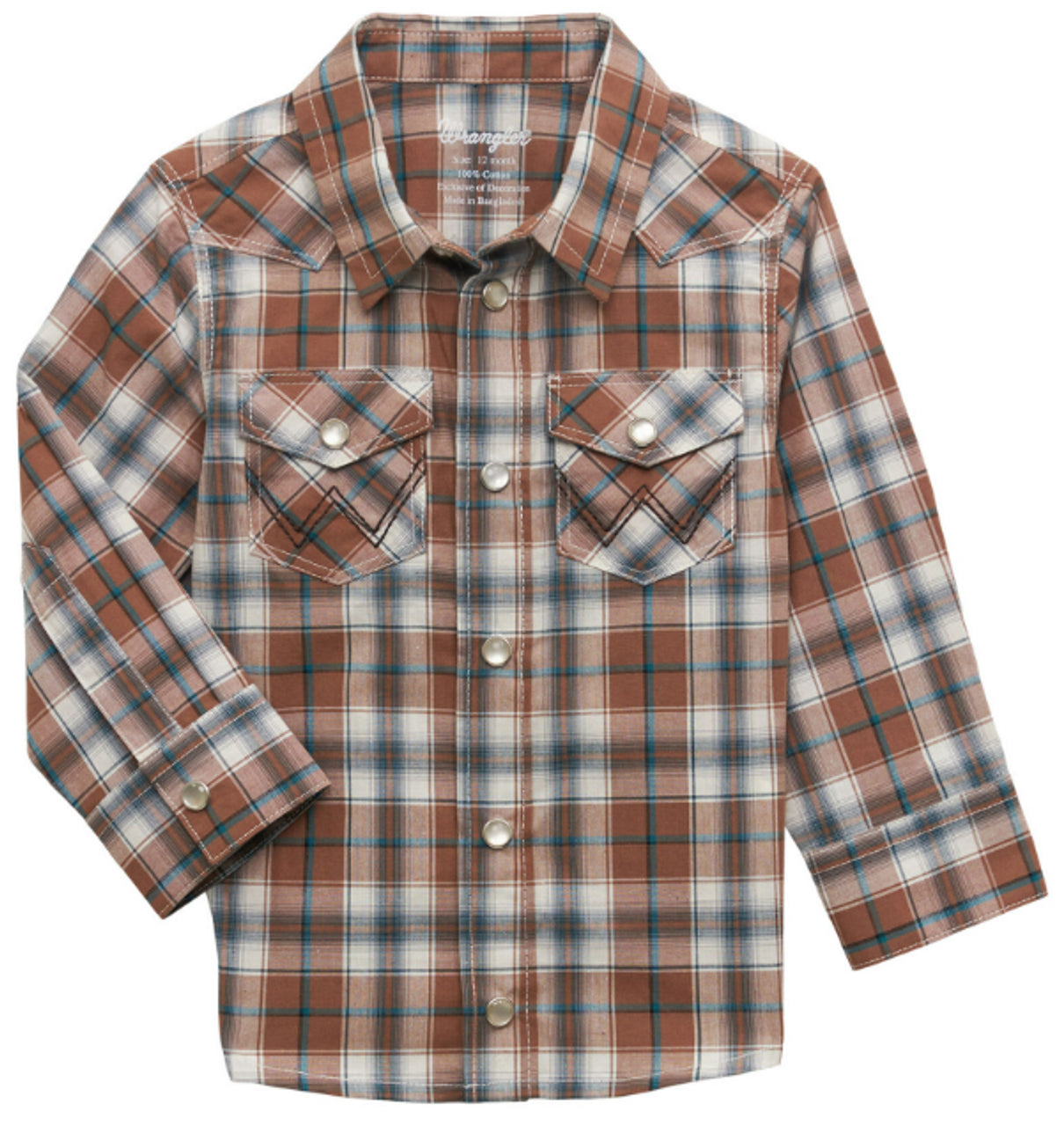 Wrangler Little Boys Plaid Western Shirt