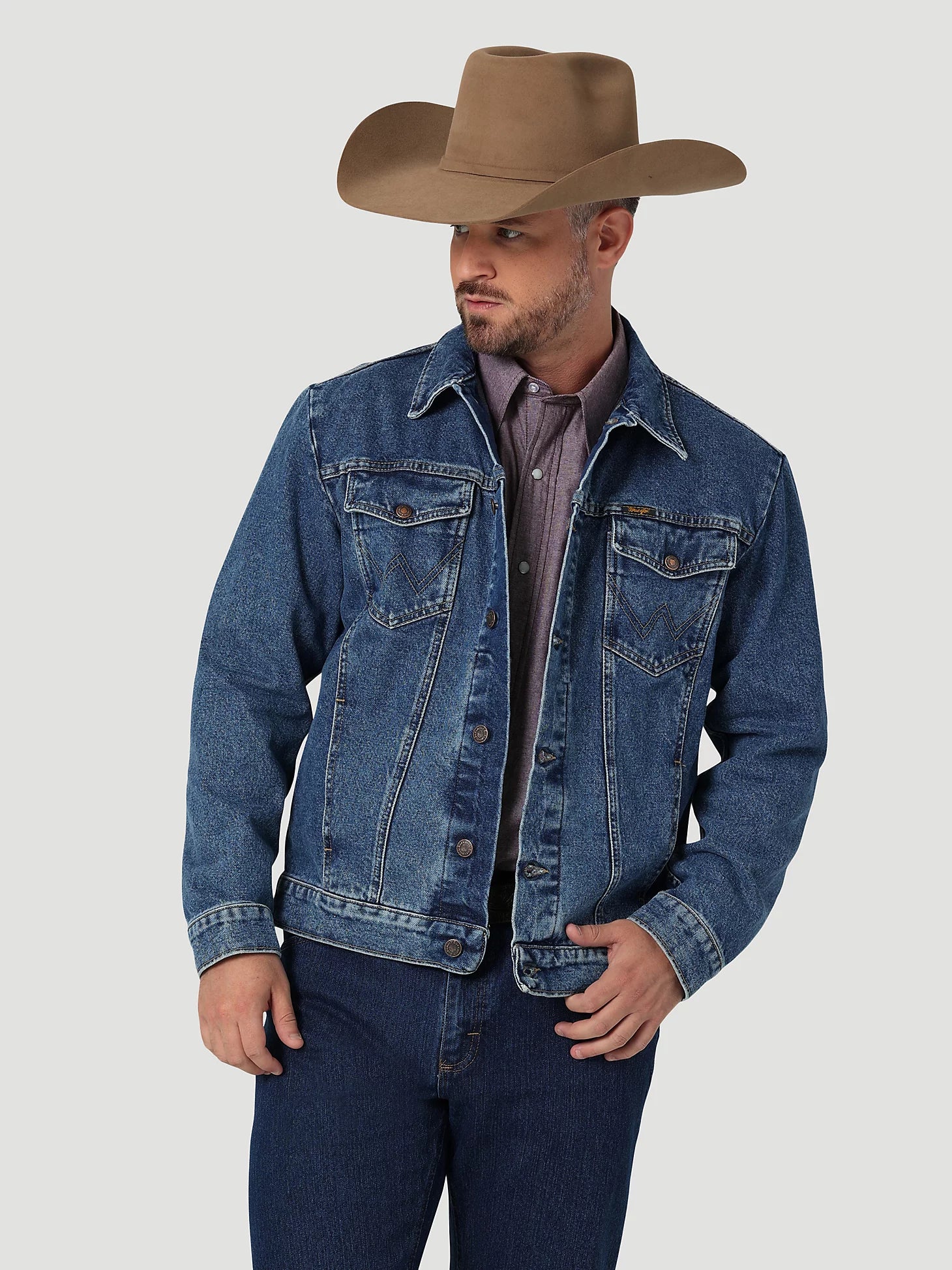 Wrangler Mens Cowboy Cut Unlined Denim Jacket mens barn coat chore jacket buy now free shipping at BoltRanchStore.com