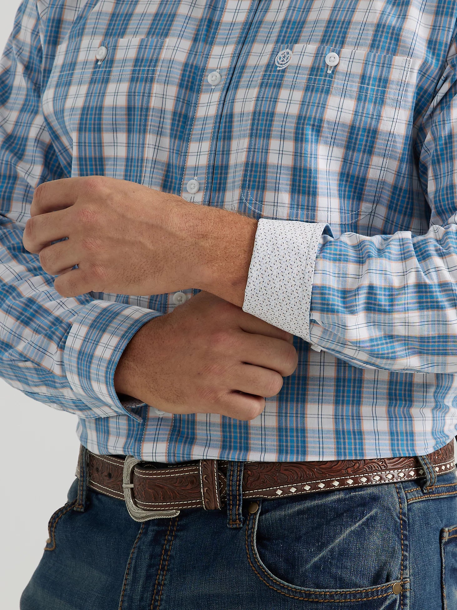 Wrangler Mens George Strait LS 2 Pocket Shirt