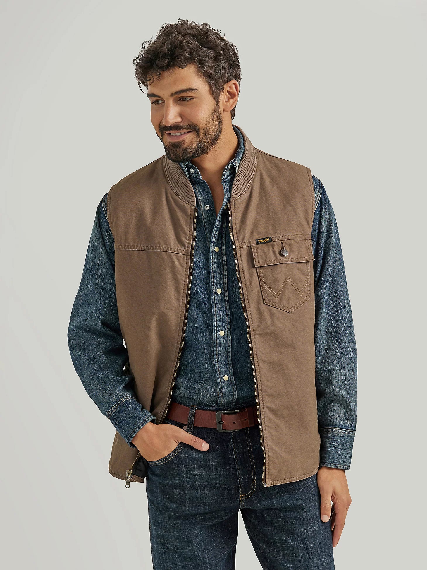 Wrangler Mens Quilted Lined Rancher Vest