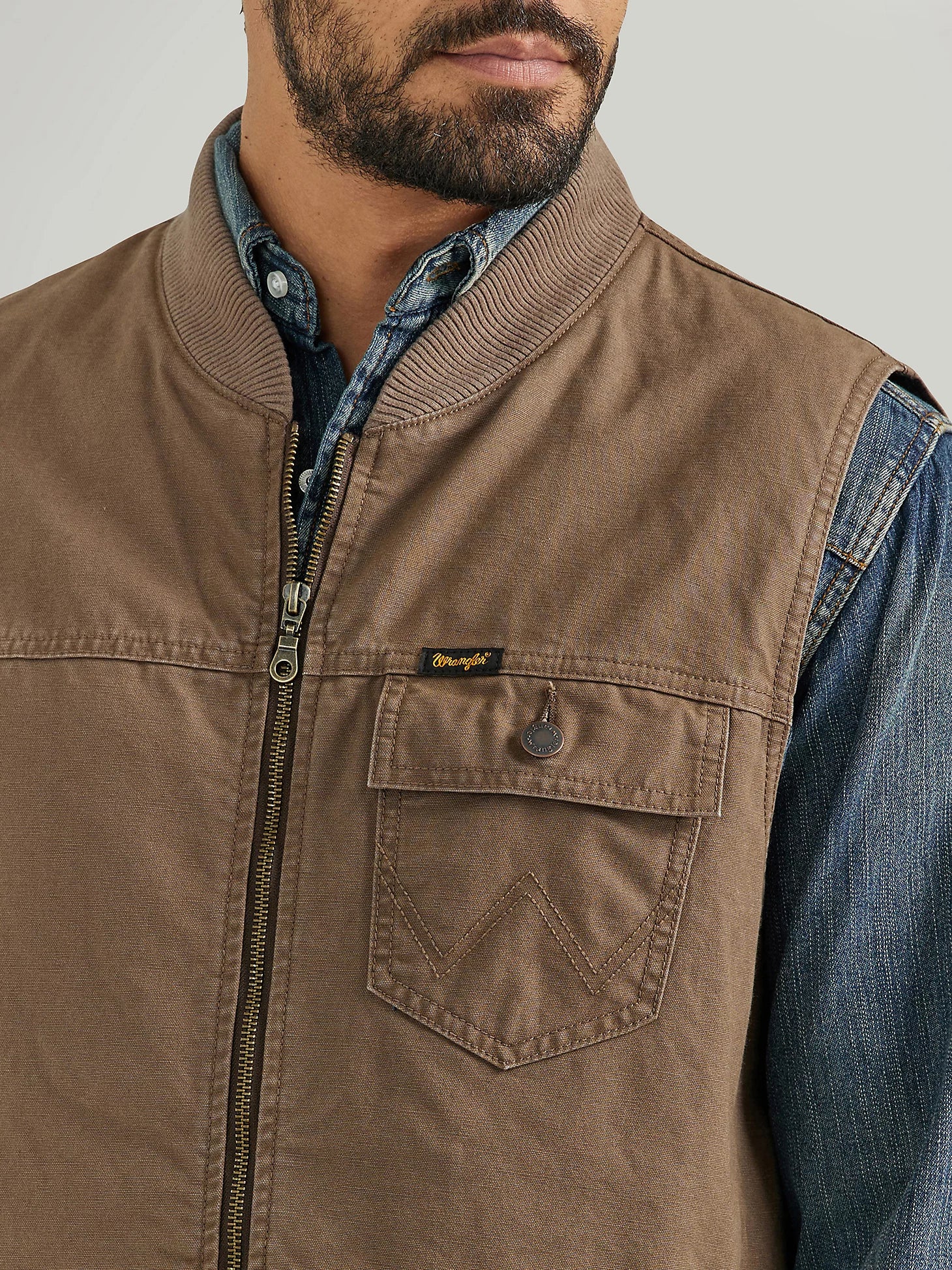 Wrangler Mens Quilted Lined Rancher Vest