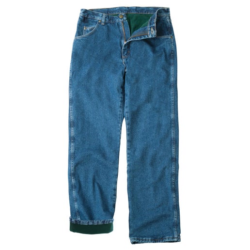 Wrangler Mens Rugged Wear Fleece Lined Pants - Stonewash / Green
