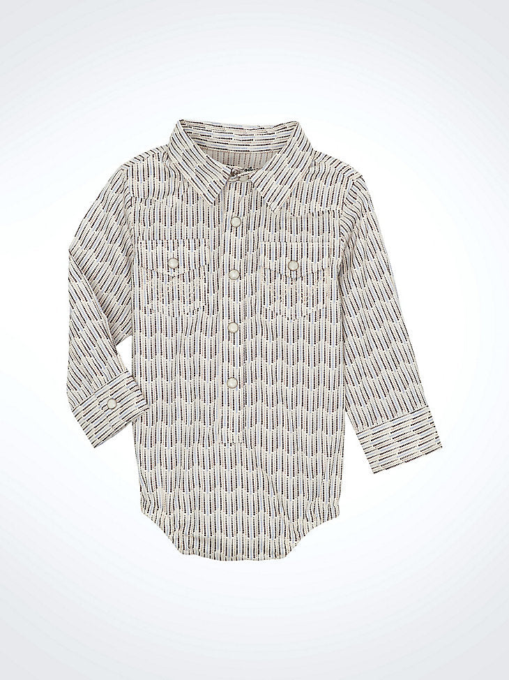 Wrangler Baby Boy LS Western Snap Onesie order today at boltranchstore.com