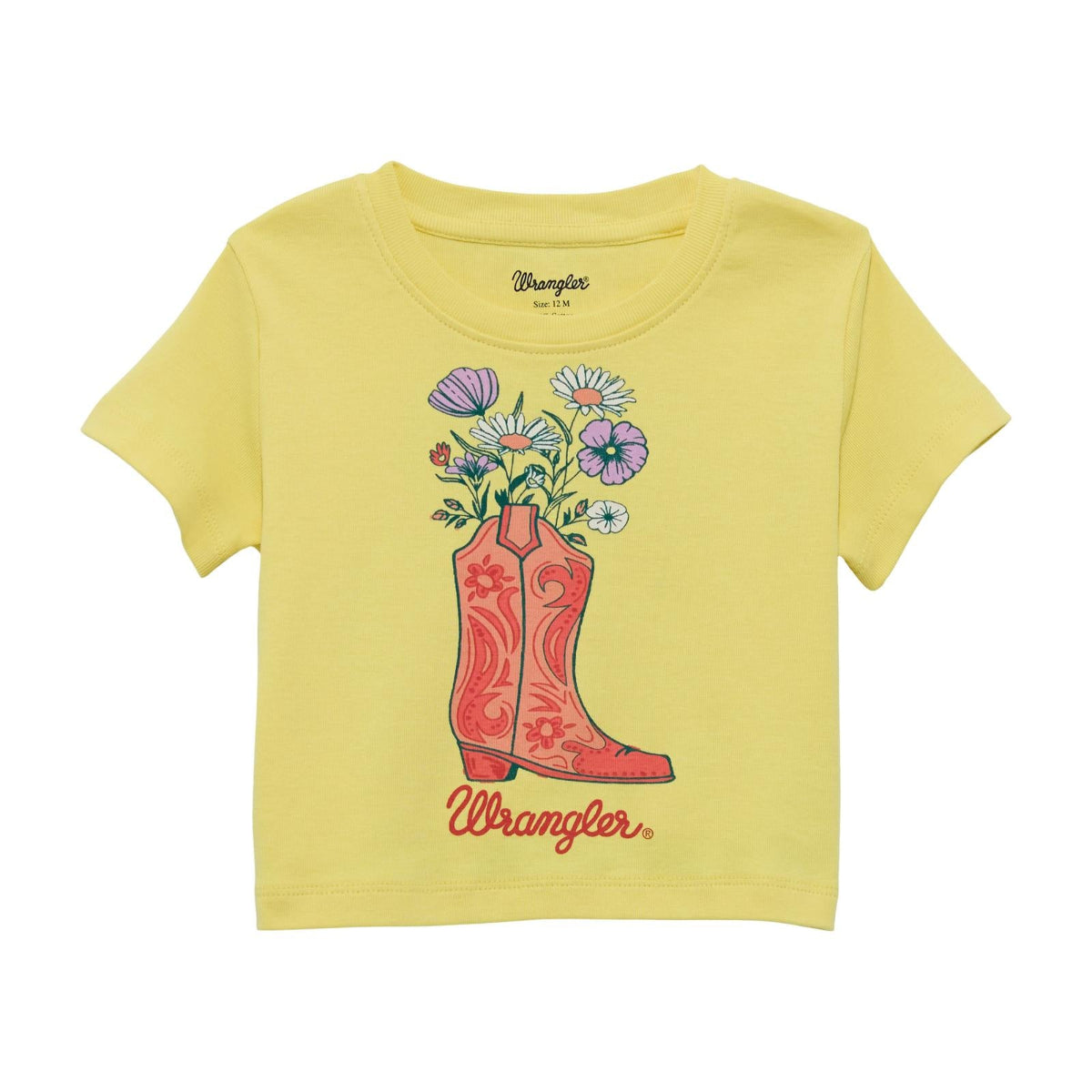 Wrangler Baby Girl Graphic Tee Shirt- Yellow Buy this at Boltranchsttore.com