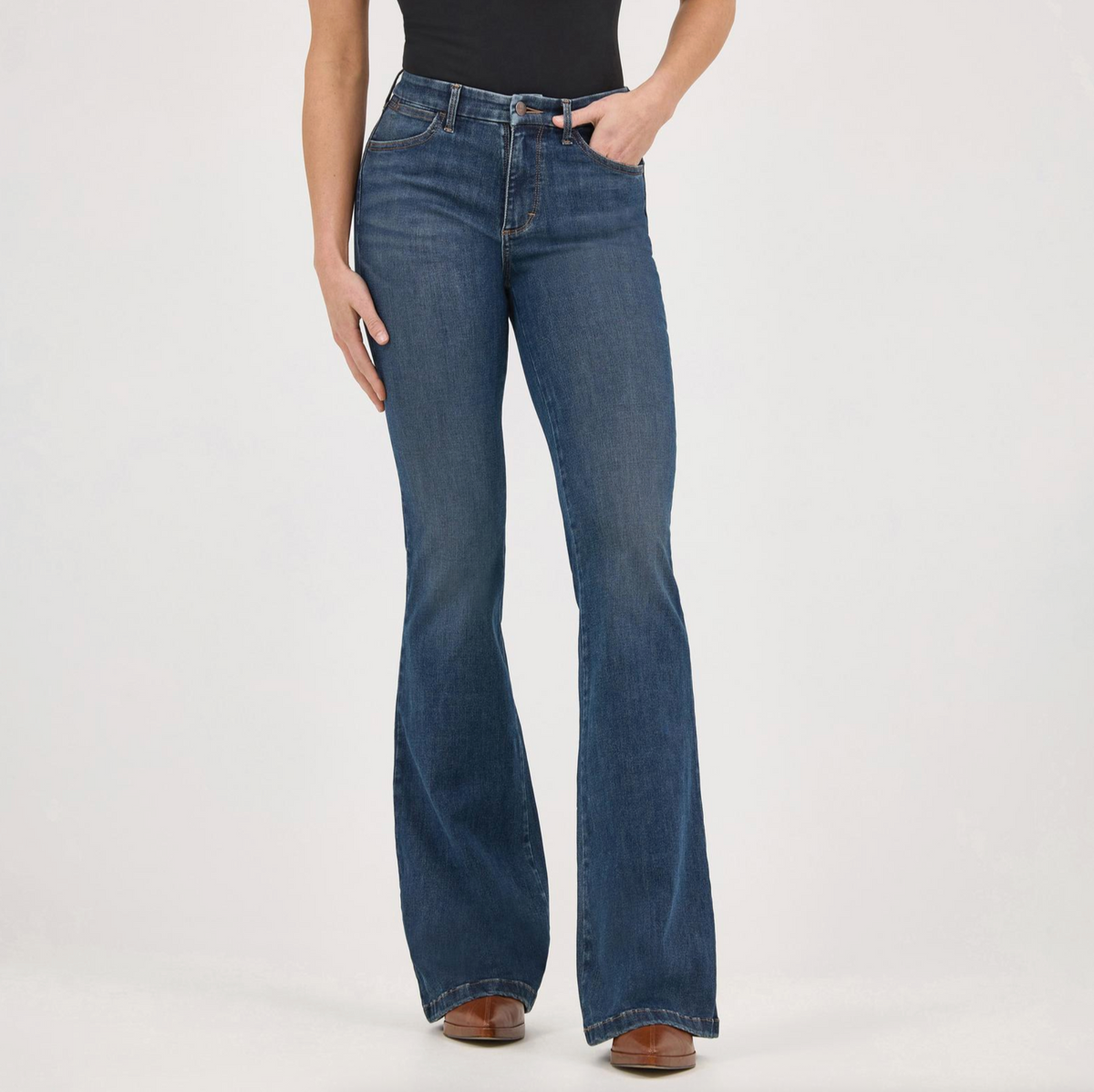 Wrangler Bespoke High Rise Flare Jean Raelyn Find at Boltranchstore.com western wear free shipping