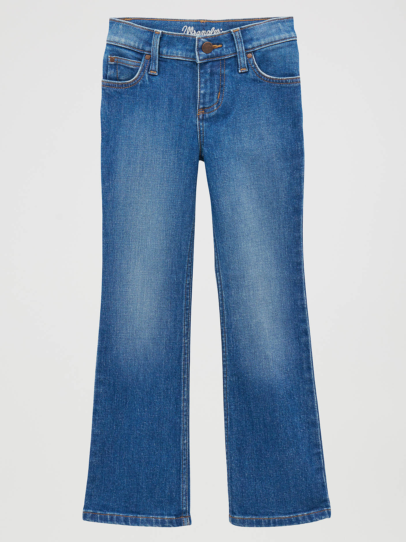 Wrangler Girl Retro Bootcut Jean In Grace perfect for cowgirl boots and riding jeans riding pants at boltranchstore.com