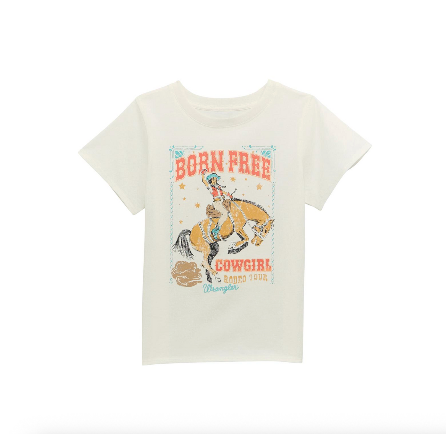 Wrangler Girls Born Free Cowgirl Tee Shirt buy at boltranchstore.com western kids clothing free shipong