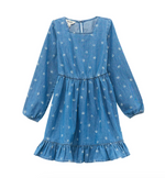 Wrangler Girls Denim Horseshoe Dress Buy at boltranchstore.com western wear little girls 