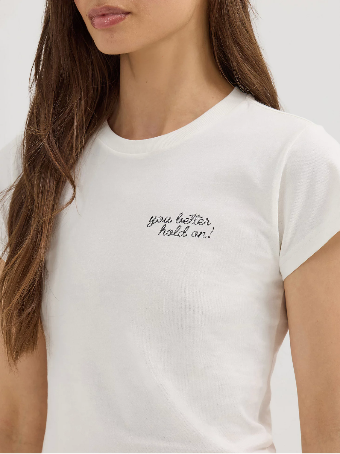 Wrangler Lainey Wilson Hold On Shrunken Band Tee womens wrangler t-shirt available buy now at boltranchstore.com