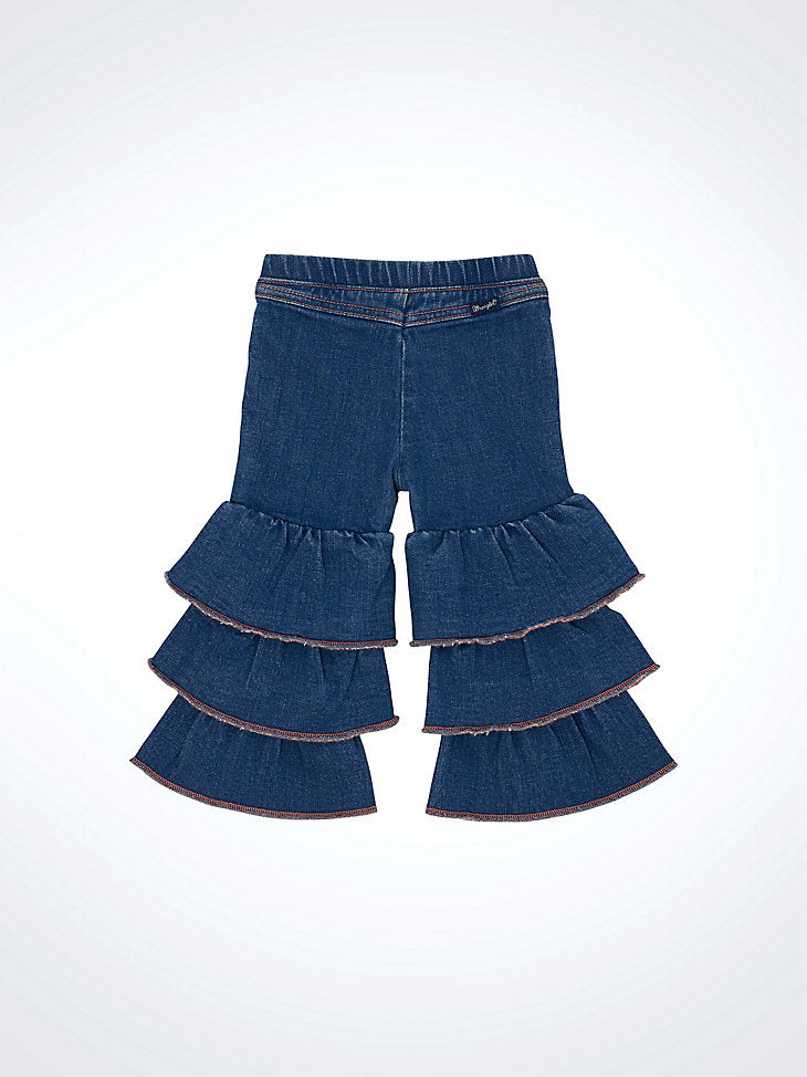 Wrangler Little Girls Tiered Flare Jeans back