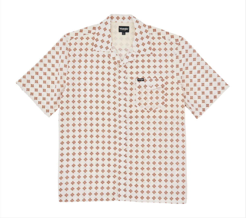 Wrangler Mens Clean Snap Foulard Jet Stream shop at boltranchstore.com summer western tops