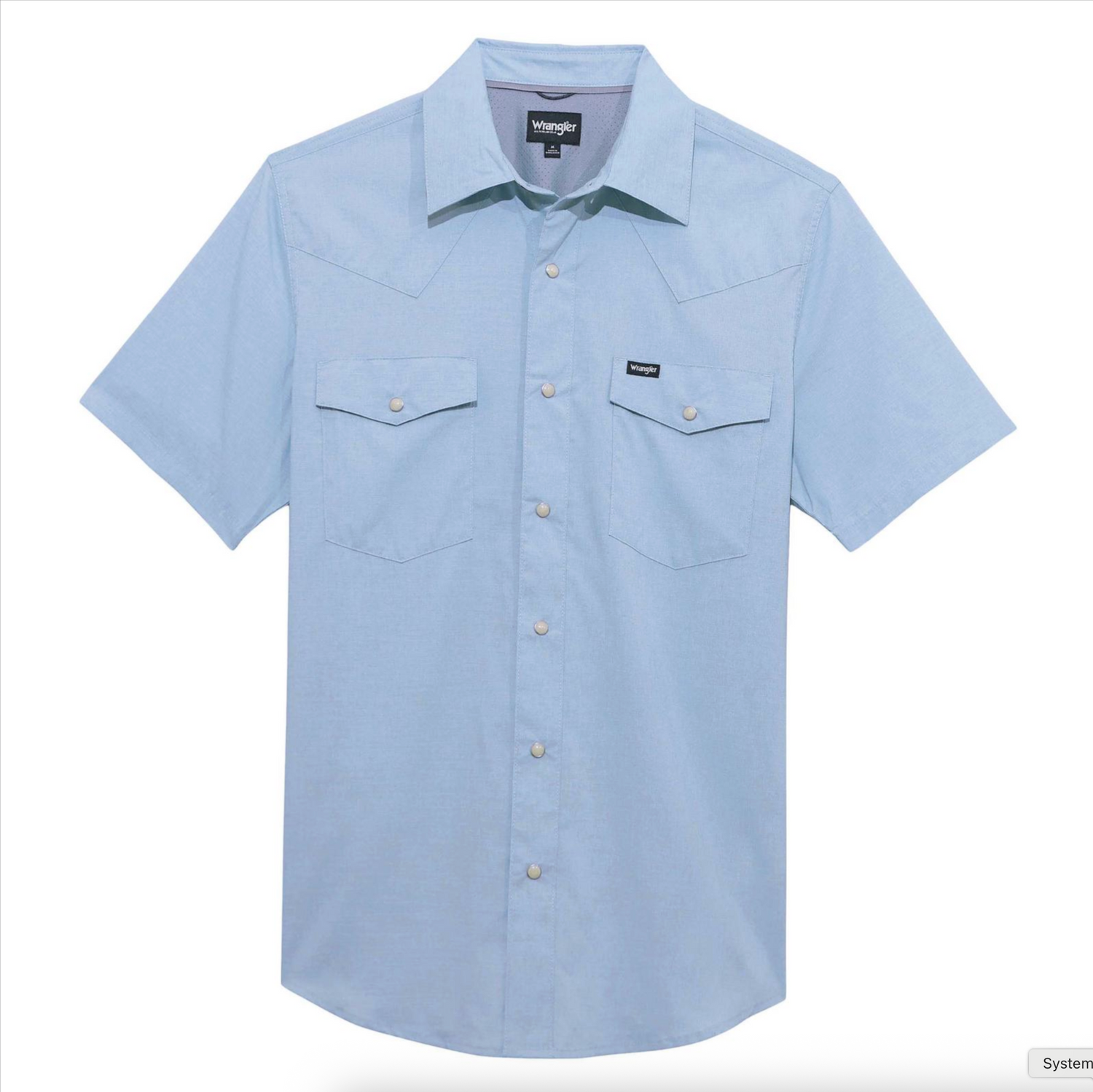 Wrangler Mens Drover Utility Short sleeve Shirt in Cerulean Shirt shop at boltranchstore.com western wear summer shirts